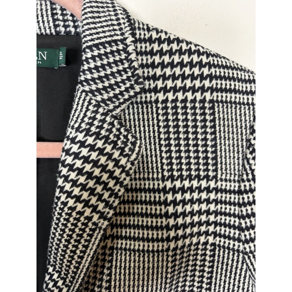 Lauren Ralph Lauren Houndstooth Blazer Jacket Size 12P Plaid Work Office - Picture 5 of 10